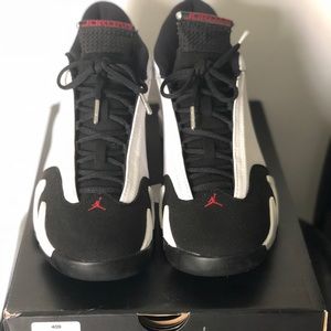 JORDAN 14 RETRO "BLACK TOE” NIKE AIR sz 10